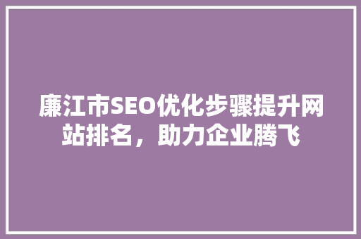 廉江市SEO优化步骤提升网站排名，助力企业腾飞 360搜优化