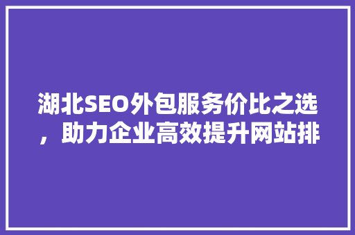 湖北SEO外包服务价比之选，助力企业高效提升网站排名