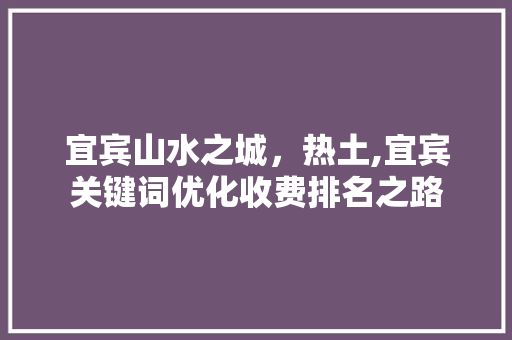 宜宾山水之城，热土,宜宾关键词优化收费排名之路