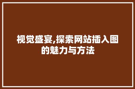 视觉盛宴,探索网站插入图的魅力与方法