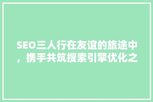 SEO三人行在友谊的旅途中，携手共筑搜索引擎优化之梦 网站开发