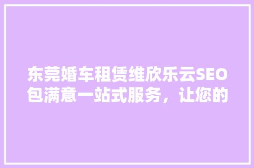 东莞婚车租赁维欣乐云SEO包满意一站式服务，让您的婚礼更加完美