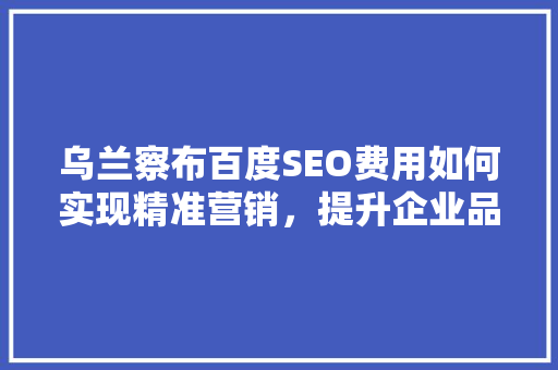 乌兰察布百度SEO费用如何实现精准营销，提升企业品牌影响力 网站优化