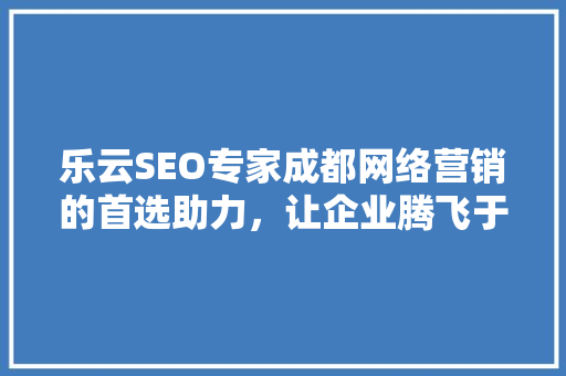 乐云SEO专家成都网络营销的首选助力，让企业腾飞于互联网时代