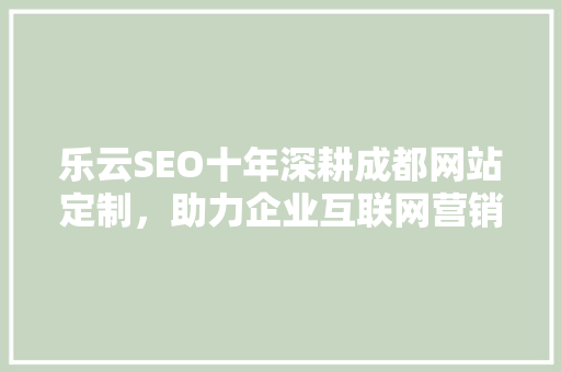 乐云SEO十年深耕成都网站定制，助力企业互联网营销腾飞 网站开发