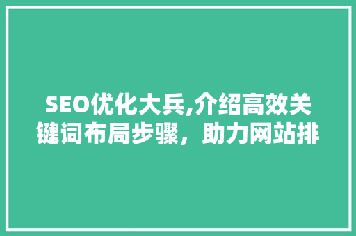 SEO优化大兵,介绍高效关键词布局步骤，助力网站排名起飞！ SEO优化大兵,介绍高效关键词布局步骤，助力网站排名起飞！ 网站优化