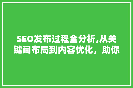 SEO发布过程全分析,从关键词布局到内容优化，助你提升网站排名 SEO发布过程全分析,从关键词布局到内容优化，助你提升网站排名 英文谷歌算法