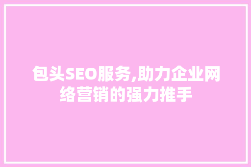 包头SEO服务,助力企业网络营销的强力推手
