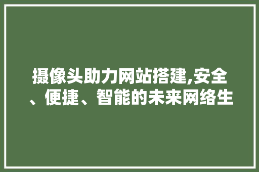 摄像头助力网站搭建,安全、便捷、智能的未来网络生活 摄像头助力网站搭建,安全、便捷、智能的未来网络生活 360搜优化