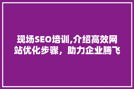 现场SEO培训,介绍高效网站优化步骤，助力企业腾飞