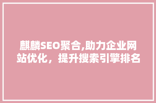 麒麟SEO聚合,助力企业网站优化，提升搜索引擎排名