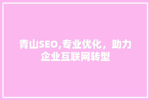 青山SEO,专业优化，助力企业互联网转型
