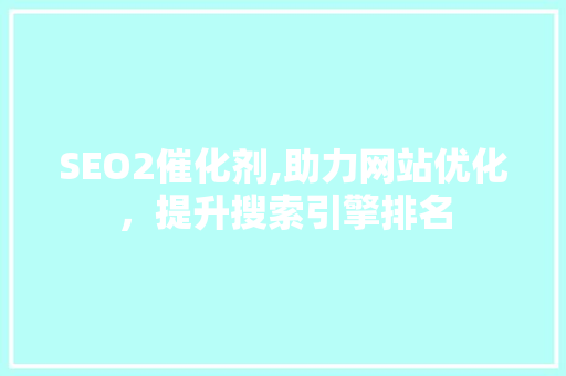 SEO2催化剂,助力网站优化，提升搜索引擎排名