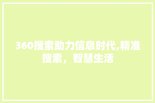360搜索助力信息时代,精准搜索，智慧生活 360搜索助力信息时代,精准搜索，智慧生活 360搜优化