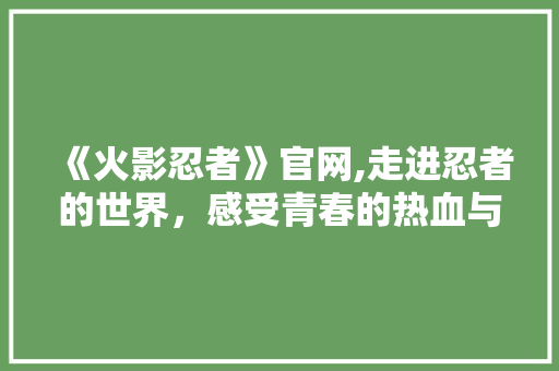 《火影忍者》官网,走进忍者的世界，感受青春的热血与梦想 《火影忍者》官网,走进忍者的世界，感受青春的热血与梦想 网站开发