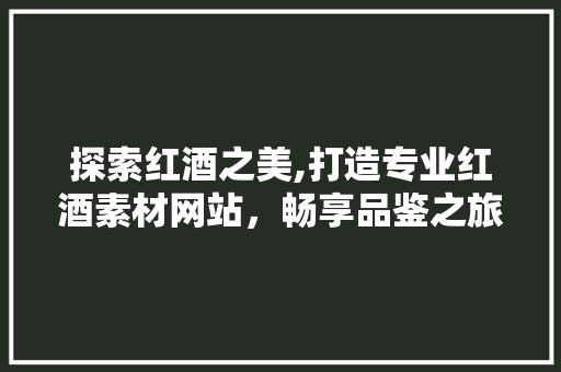 探索红酒之美,打造专业红酒素材网站，畅享品鉴之旅 探索红酒之美,打造专业红酒素材网站，畅享品鉴之旅 网站开发